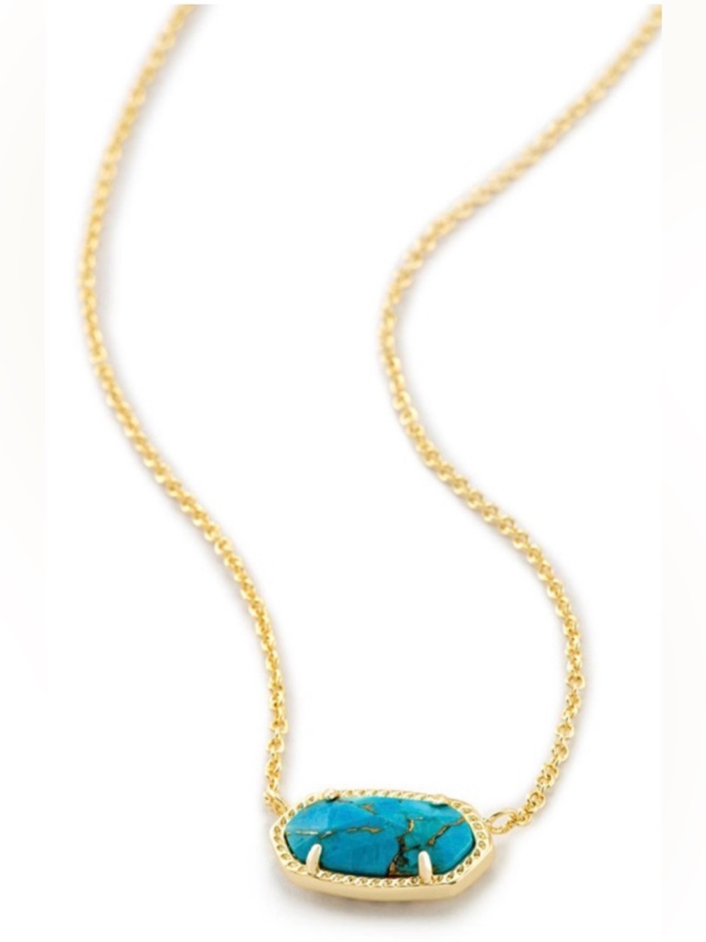 Lot of 2 NEW [Kendra Scott] Lexi Hoop Earrings/Elisa Turquoise Magnesite Pendant - Picture 4 of 14